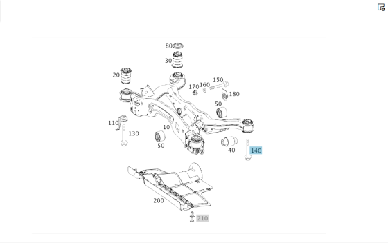 Mercedes-Benz  A0019901103 Болт заднього підрамника CLK Coupe C209 E-class W212 C-Class Estate S204 C-Class W204 C-Class Coupe C204 CL C216 S-class sh Одесса