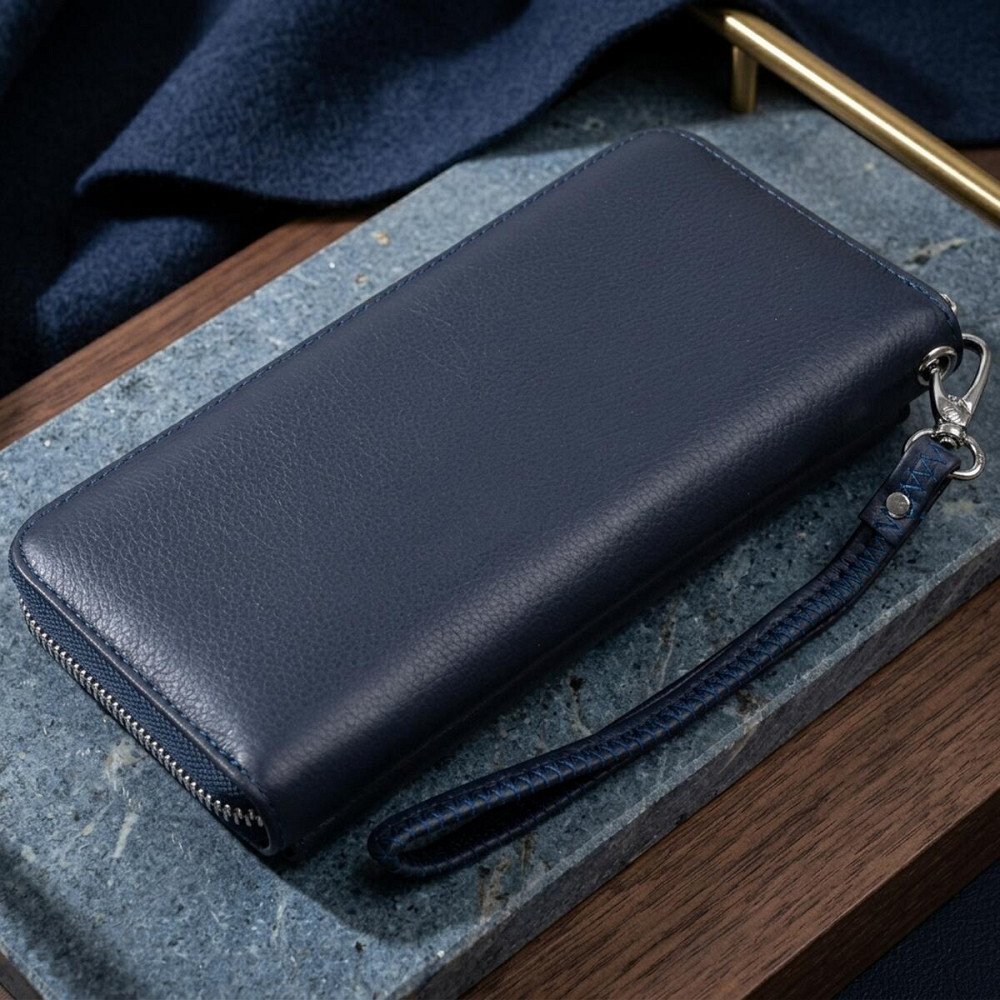 Гаманець універсальний жіночий ST Leather 19296 Темно-синій Київ - фото 14