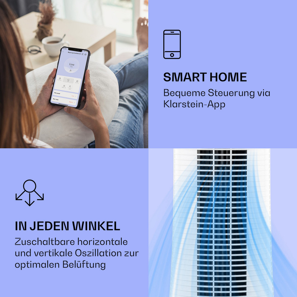 Skyscraper Ice Smart 4-в-1 Воздухоохладитель и вентилятор WiFi 210 м³/ч Пульт дистанционного управления Белый Ровно - изображение 3