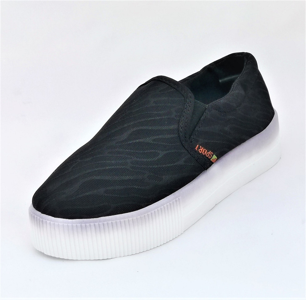 .Женские Черные Слипоны Мокасины на Высокой Толстой Подошве (размеры: 36,37,38,39) Днепр - изображение 9