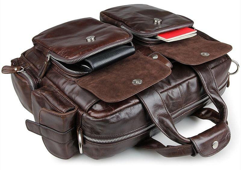 Сумка чоловіча Vintage 14370 Коричнева Київ - фото 4