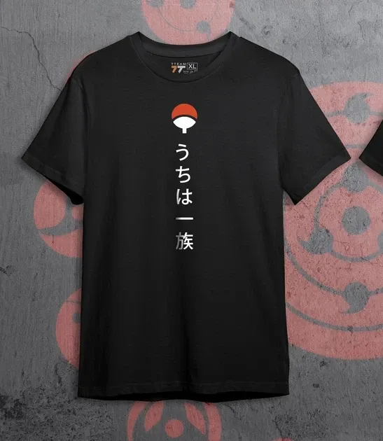 Футболка для подростка мальчика с принтом Наруто Клан Учиха Размер 160 Anime10005 Днепр - изображение 1