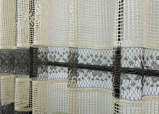 Тюль сітка висотою 1,5м "Juli", колір бежевий з венге 1873т Київ