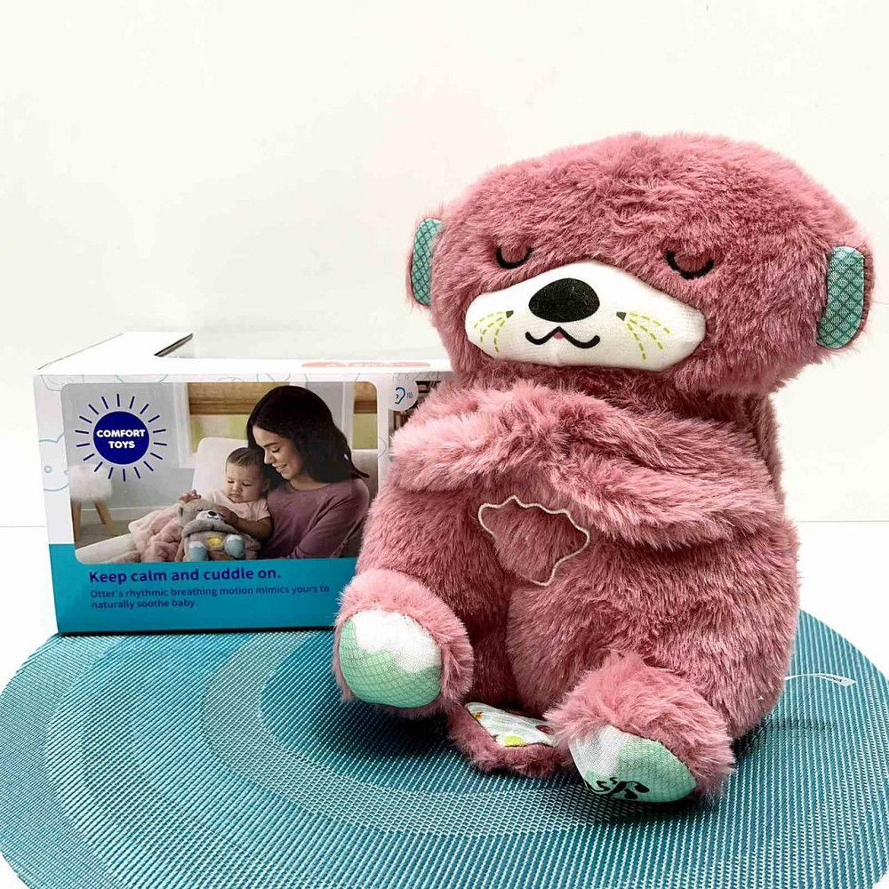 Видра інтерактивна дихає підсвічується сопить і відтворює заспокійливу музику Рожева (853-1) Чернигов - изображение 1