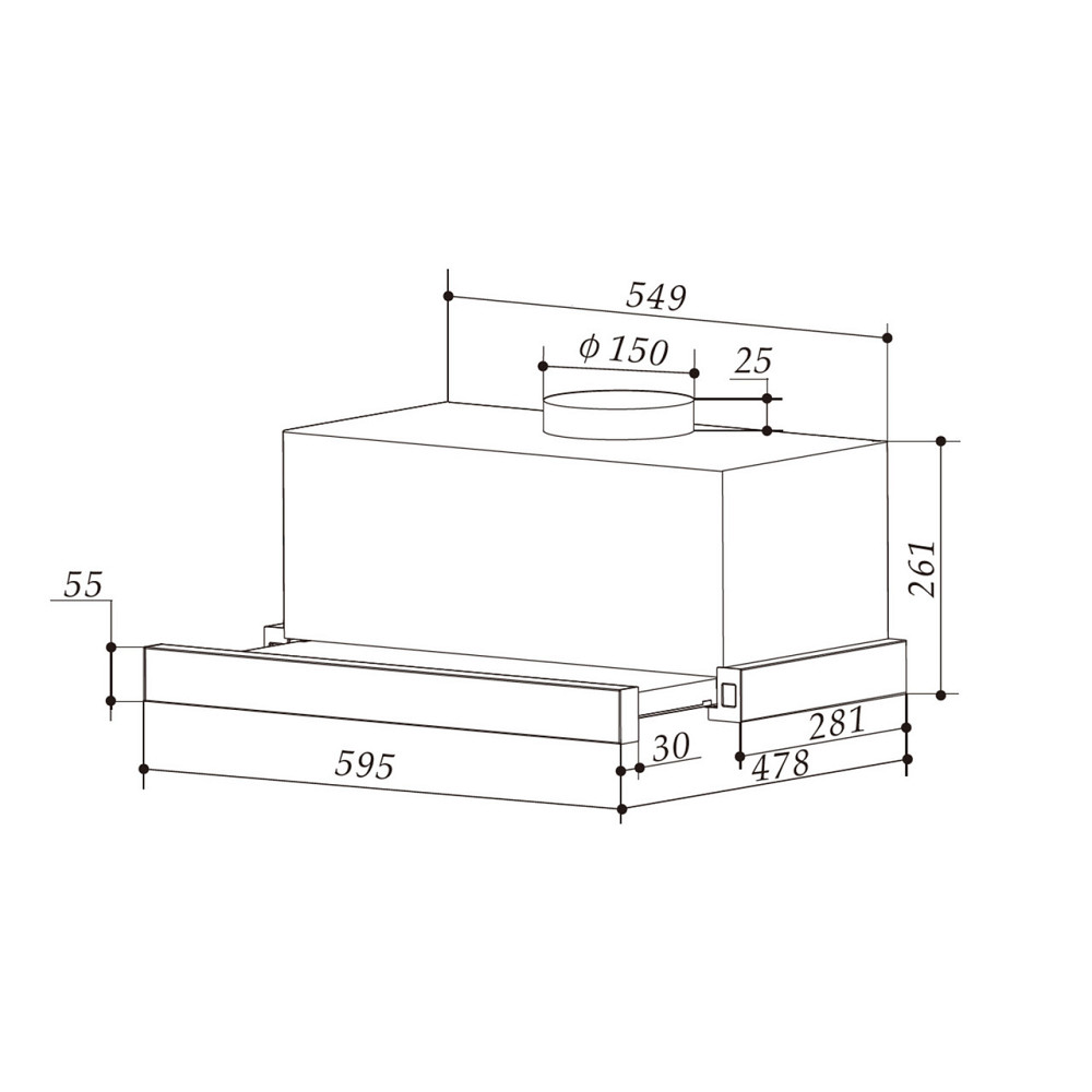 Витяжка Viola неіржавка сталь 59,6 см 612 м3/год EEC A срібло (Німеччина, читати опис) Рівне - фото 8