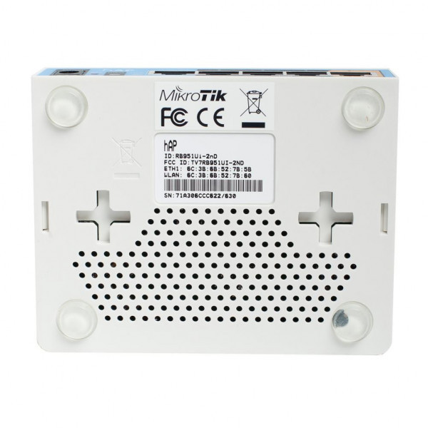 Маршрутизатор Mikrotik RB951Ui-2ND hAP with 650MHz CPU, 64MB RAM, 5xLAN, built-in 2.4Ghz 802.11b/g/n Київ - фото 4