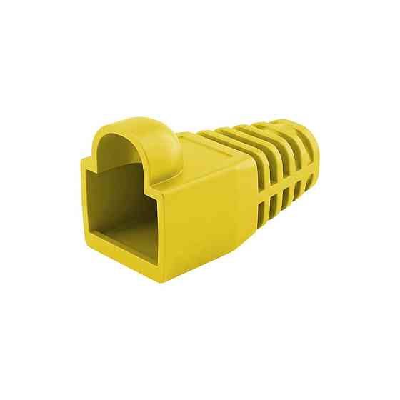 Чохол ізолюючий для роз'єму RJ-45 Cat.5/Cat.6, ПВХ жовтий, 100 шт. (74-00097) Киев
