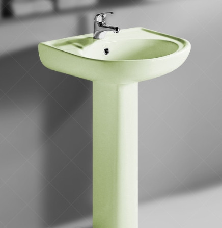 Комплект раковина + ножка RAK Ceramics Cynthia Wash Basin (57 см) Зеленый Винница - изображение 2