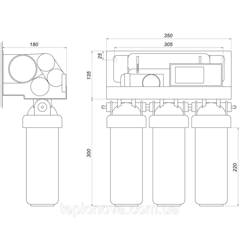 Система обратного осмоса OasisPro, насос + ПЛАСТ. бак, минерализатор, блок управления BSL02M-RO-75 Черновцы - изображение 3