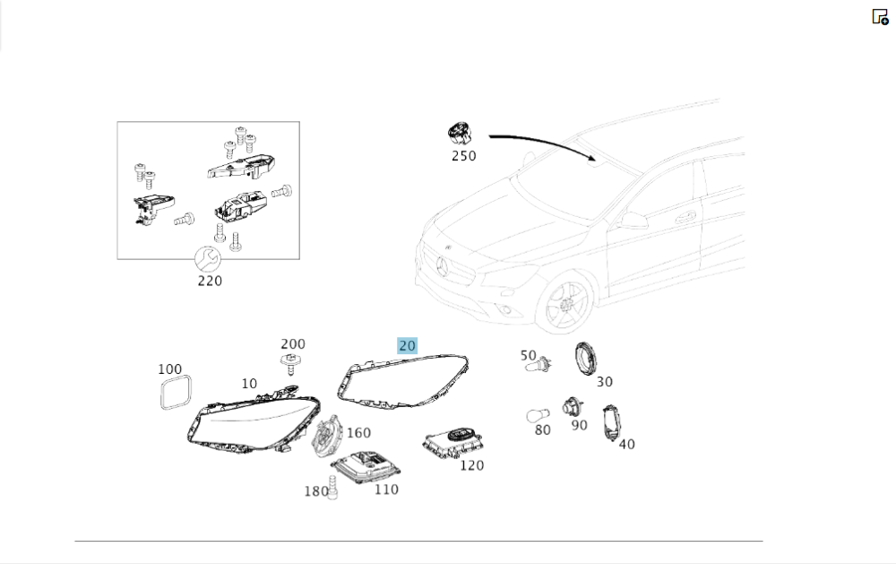 Mercedes-Benz  A1178260158 Ущільнювальна гумка лівої фари CLA Shooting Brake X117 CLA C117 Одеса - фото 6