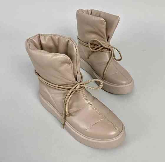 UGG Угги жіночі UGG капучино натуральна шкіра висота 16 см (5206) Коломия