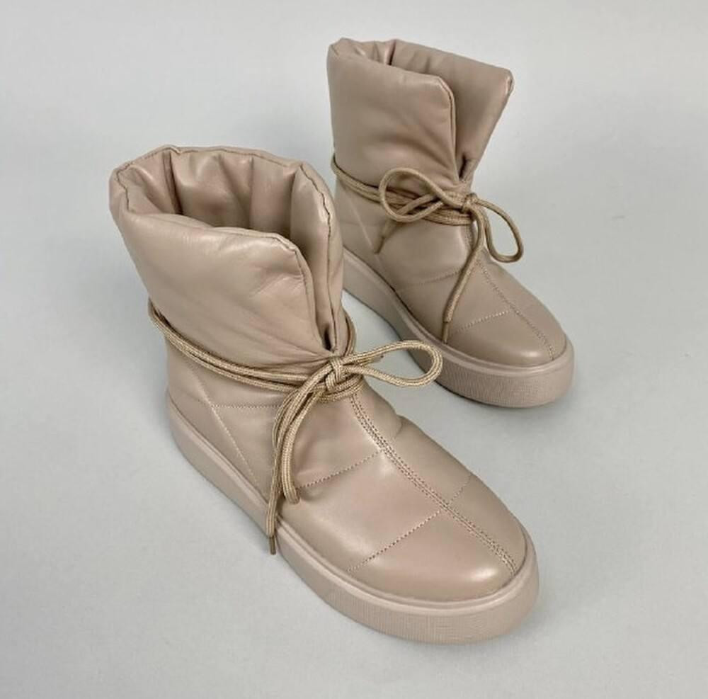 UGG Угги жіночі UGG капучино натуральна шкіра висота 16 см (5206) Коломия - фото 4