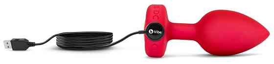 Анальная пробка с вибрацией и пультом управления B-Vibe Vibrating Heart Plug M/L Red Sex Aura Киев
