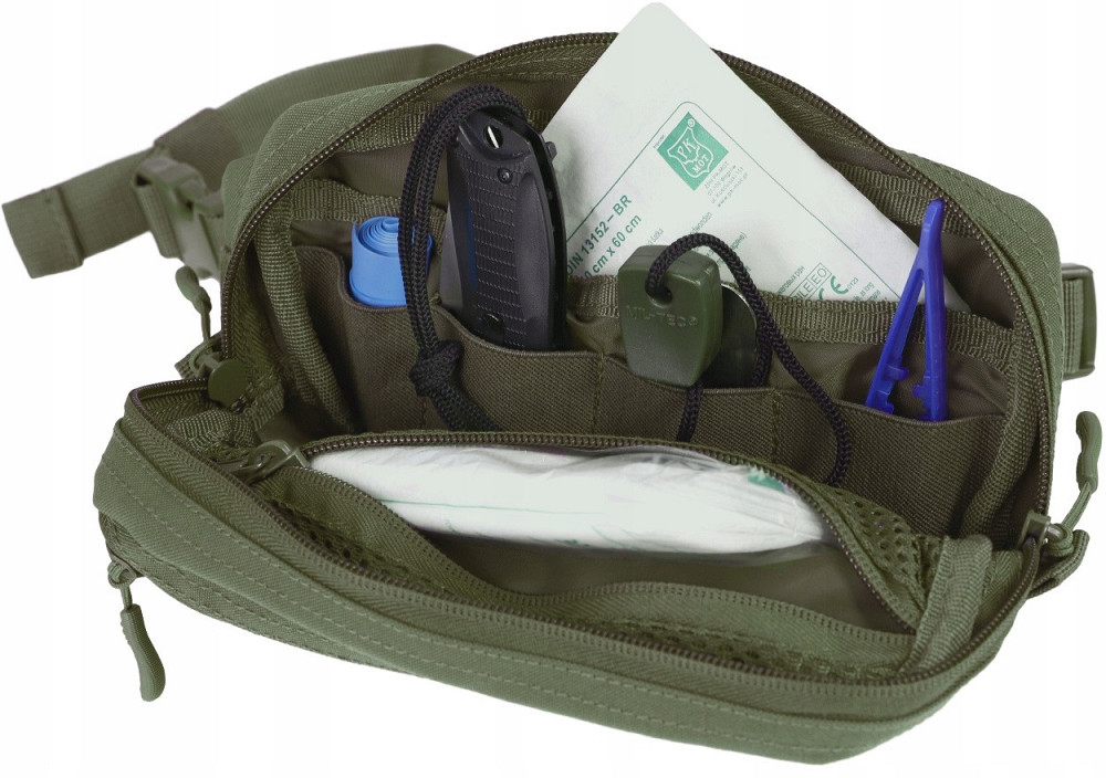 Універсальна Сумка 1.7 літрів на пояс із панеллю MOLLE/PALS Mil-Tec від Sturm "Fanny Pack" (13512501) Olive Нововолинськ - фото 10