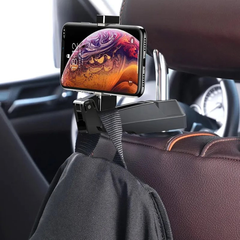 Автомобильный держатель для телефона Baseus Backseat Vehicle Phone Holder Hook Black Одесса - изображение 6