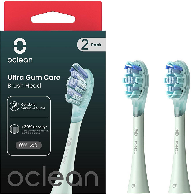 Насадка для зубної електрощітки Oclean UG01 G02 Ultra Gum Care Brush Green (2 шт.) (6970810553536) ( Green ) Харків - фото 2