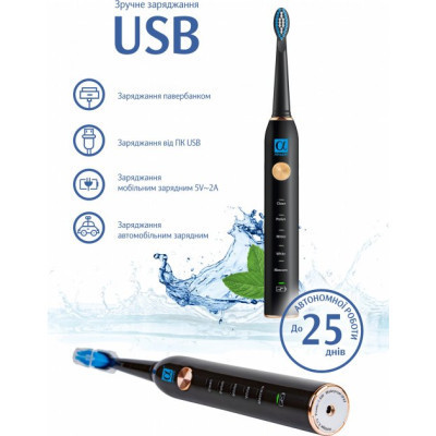 Електрична зубна щітка AHealth SMART SONIC SMILE 1 black (AHsss1b) Вінниця - фото 3