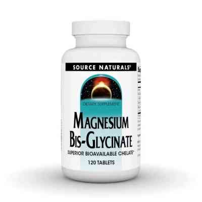 Минералы Source Naturals Магний Бисглицинат, Magnesium Bis-Glycinate, 120 таблеток (SNS-02132) Вінниця