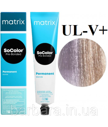 Освітлююча фарба для волосся Matrix Ultra Blonde SoColor Pre-Bonded UL-V+ перламутр Київ