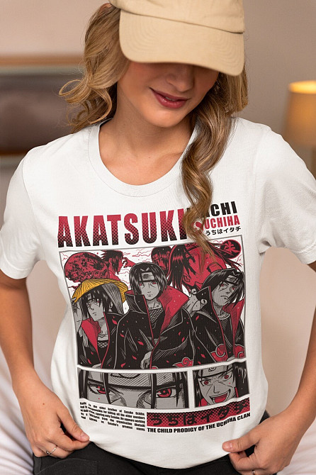 Футболка з аніме принтом Наруто оверсайз (S/M/L) Чорний AnimeJ0391 Дніпро - фото 5