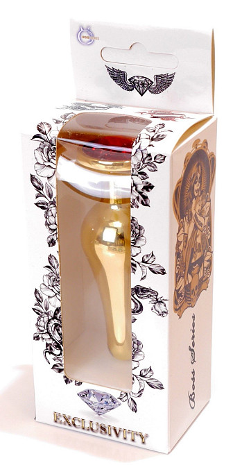 Анальная пробка Boss Series - Jewellery Gold BUTT PLUG Red, BS6400064 Sex Aura Киев - изображение 8