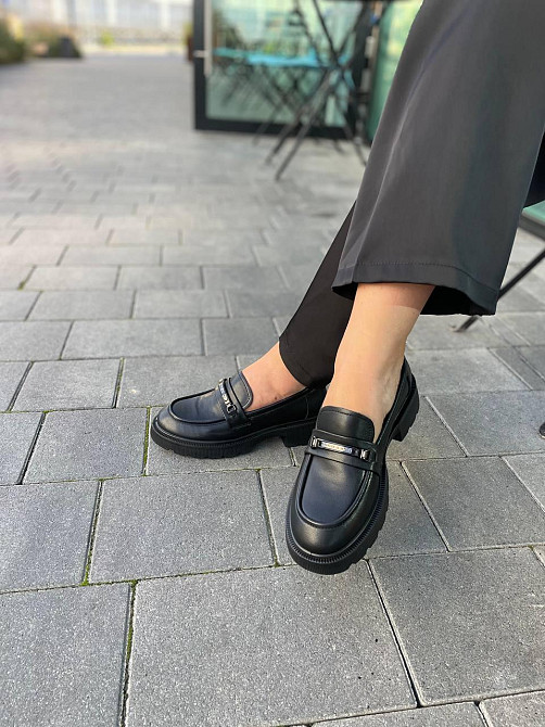 PLPS Лофери жіночі PLPS чорні натуральна шкіра 37-41р. (R033-1) Коломыя - изображение 3