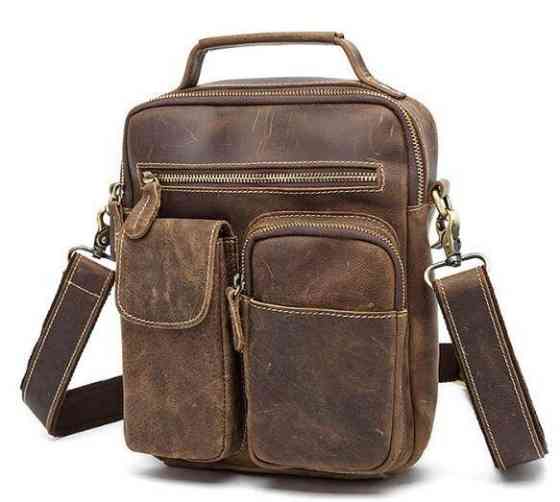 Сумка мужская Crazy horse Vintage 14692 Коричневая Киев