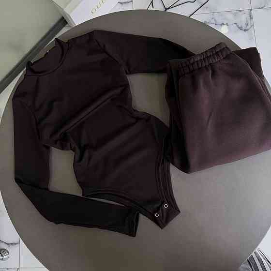 Женский базовый комплект с утеплением трехнитка на флисе Шоколад, 46/48 Одесса