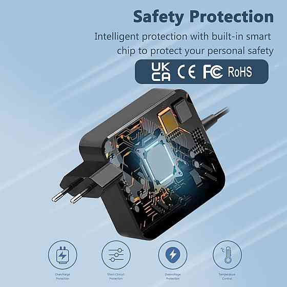 Универсальное зарядное устройство для ноутбука 65W/45W 5 портов быстрая зарядка совместимо с Asus VivoBook Киев