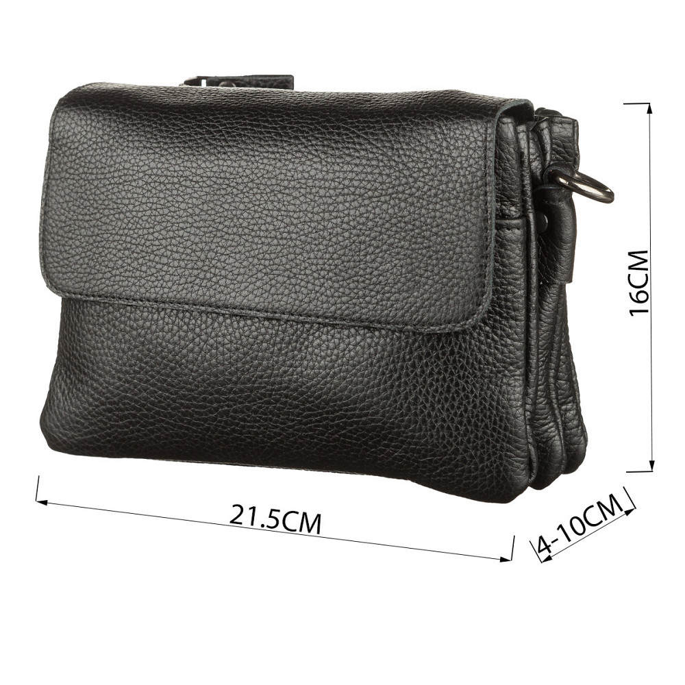 Мужская сумка SHVIGEL 11038 кожаная, Черная Киев - изображение 6