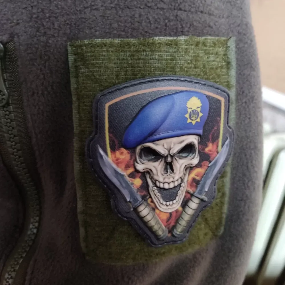 Патч / шеврон Череп у береті НГУ об'ємний Запоріжжя - фото 2