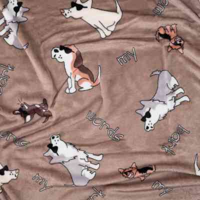 Плед Ardesto Flannel 100% полиэстер, собачки в очках 160х200 см (ART0129PB) Вінниця