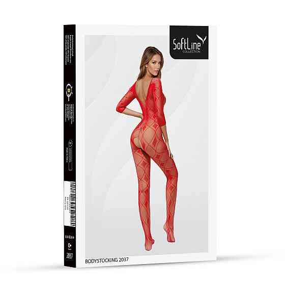 Бодистокинг - Bodystocking 2037, red - One Size Sex Aura Киев