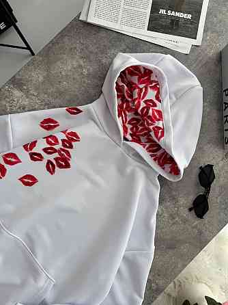 Унисекс худи оверсайз кроя с накатом 