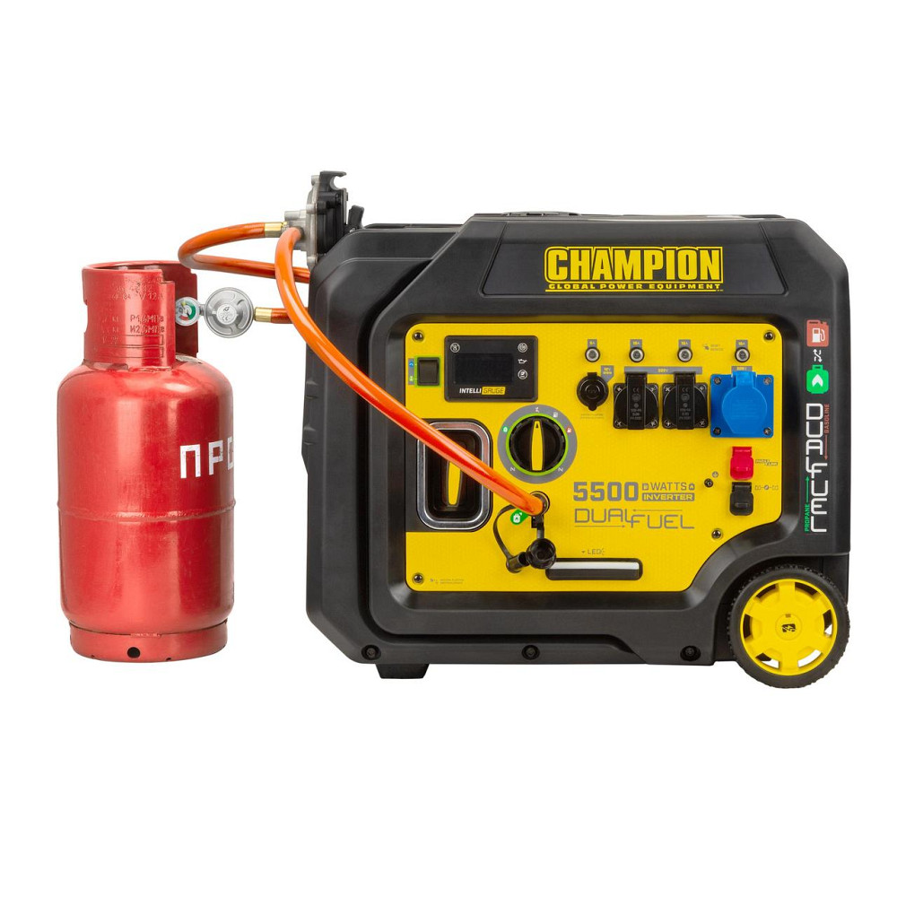 Двопаливний інверторний генератор champion закритого типу 5500вт Київ - фото 1