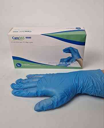 Рукавиці Вініл блакитний (100 шт.) розмір L "CARE 365" (1 пачка) Харків