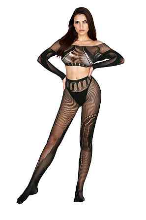 Бодистокинг - Bodystocking 2071, black - One Size Sex Aura Киев