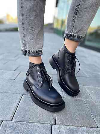 Valiente Черевики жіночі VALIENTE Батега чорні (зима, шкіра натуральна) (4844) 40 Коломия