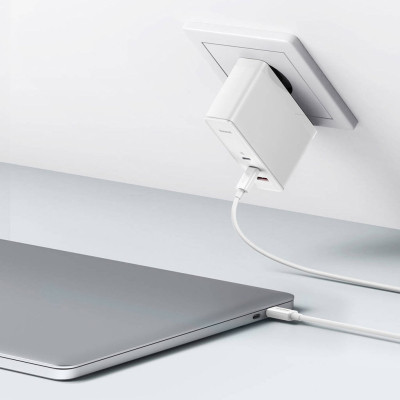 Зарядний пристрій Baseus GaN5 Pro Fast Charger 2C+U 140W + Cable 1.0m Type-C 240W white (CCGP100202) Вінниця - фото 5