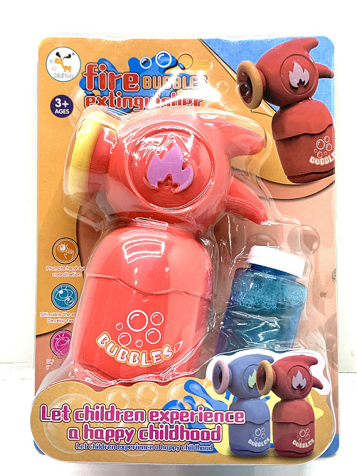 Мильні бульбашки Генератор мильних бульбашок Вогнегасник 17 см Червоний (KL3708) Чернигов - изображение 3