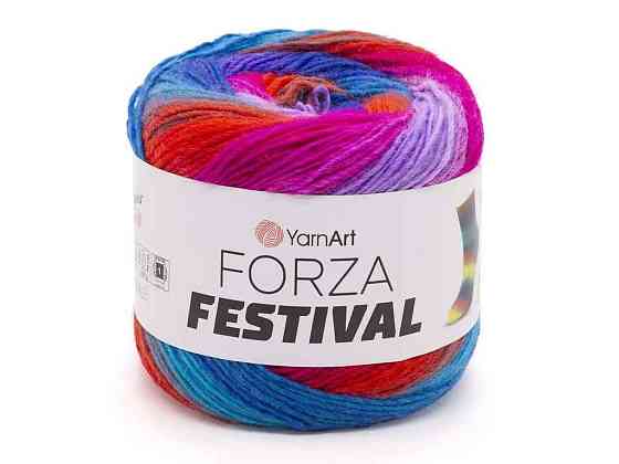Пряжа Forza Festival 75% вовна 25% поліамід 420м 100г 4шт/уп арт.2913 ТМ YARNART Київ