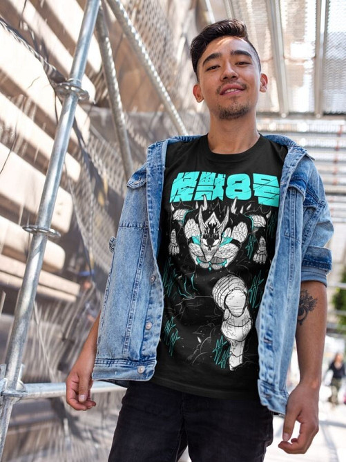 Футболка з аніме принтом Каіджу Но Міна Схіро оверсайз (S/M/L) Чорний AnimeJ1010 Дніпро - фото 4