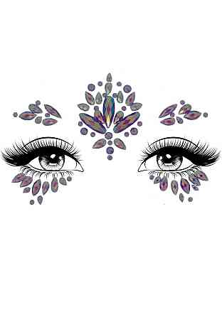 Стрази-прикраси для обличчя Leg Avenue Verity face jewels sticker, наліпки Sex Aura Київ