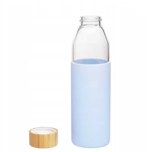 Пляшка 500мл з бамбуковою кришкою скло KAMILLE Житомир - фото 4