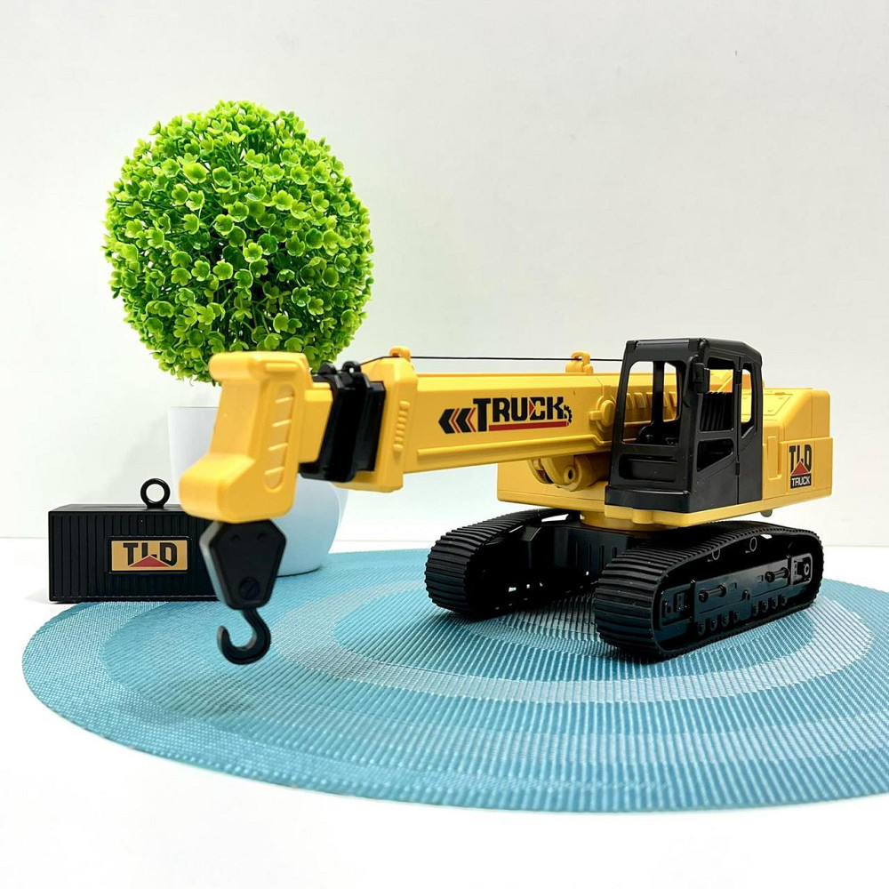 Кран спецтехніка звук світло рухомі деталі 32см Жовто-чорний (584-1-2) Чернігів - фото 1