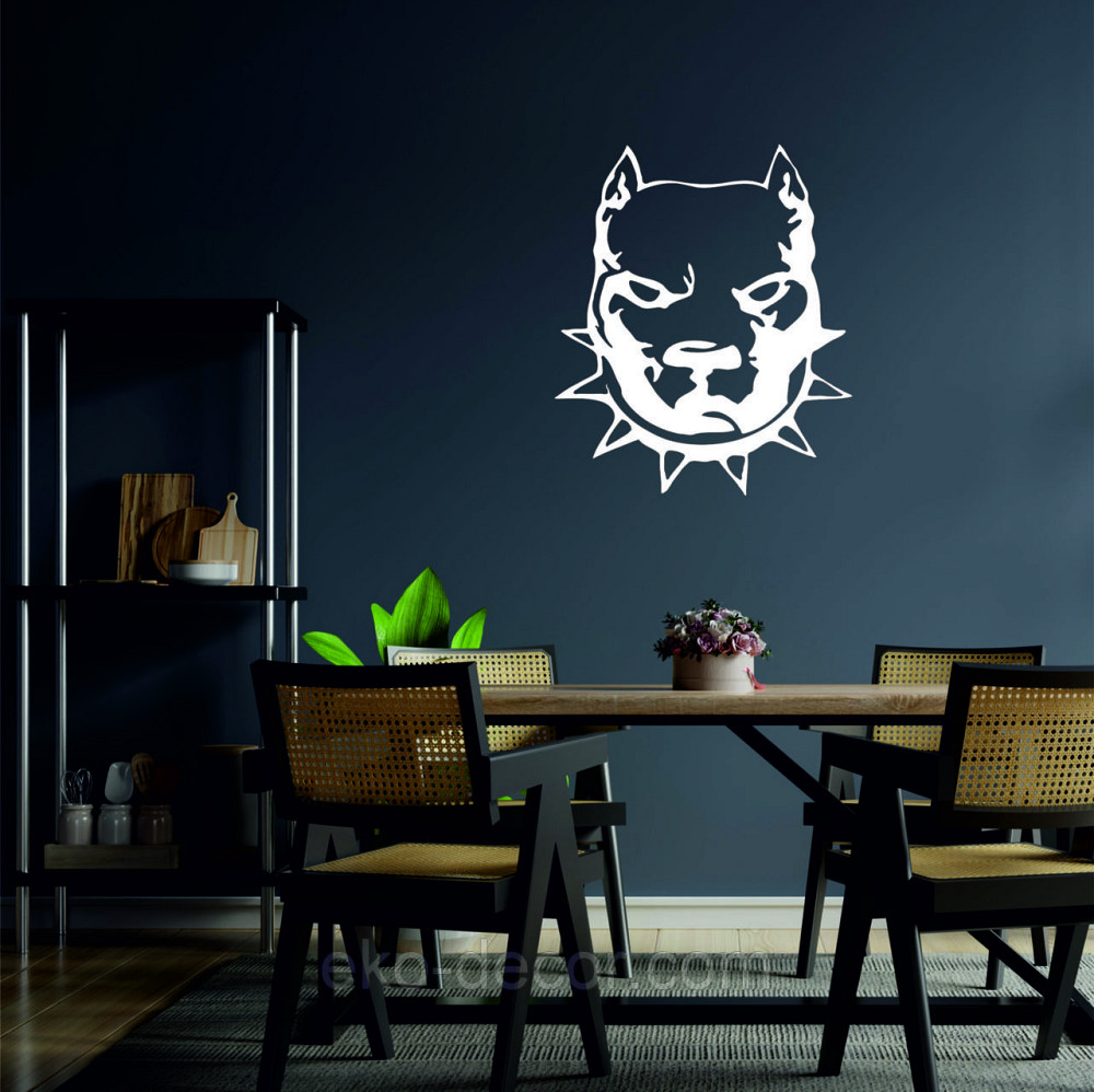 Декоративное настенное Панно «Питбуль», Декор на стену 70*59 см, Белый Киев - изображение 4