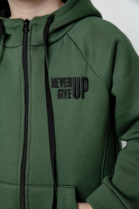 Спортивний костюм, для хлопчика, хаки, 100% бавовна, начіс, тринитка топ Крохатушка одяг Київ - фото 4