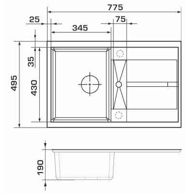 Мийка кухонна GRANADO VALENCIA marron (gr0706) Вінниця
