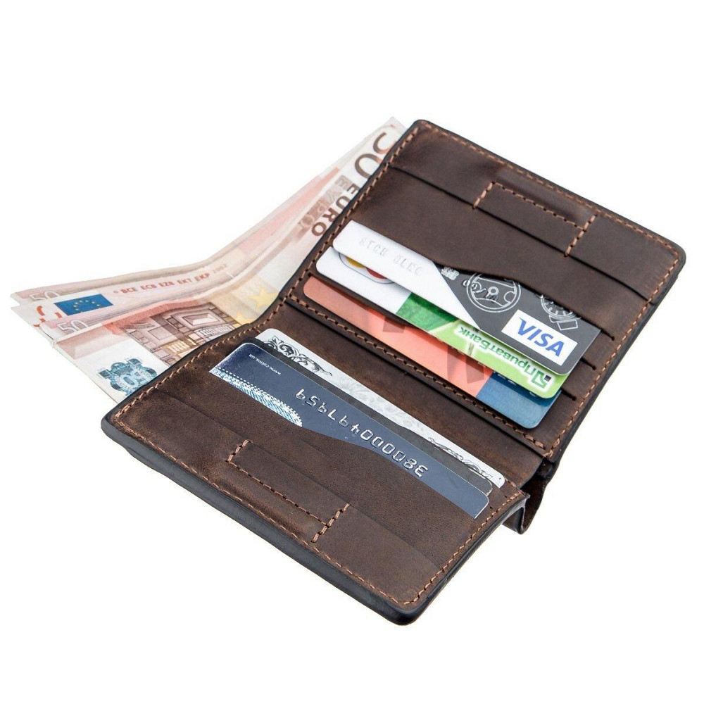 Стильне портмоне унісекс з накладної монетницьою GRANDE PELLE 11223 Коричнева Київ - фото 3