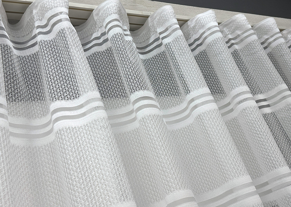 Короткий тюль VR-Textil 1942т Жакард Білий 300х200 см (42-0906) Київ - фото 8